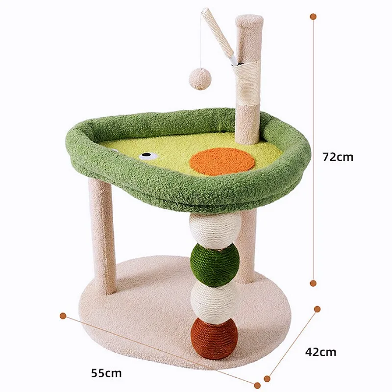 Árbol rascador para gato con nido, sisal y juguetes – Torre de juego - imagen 5