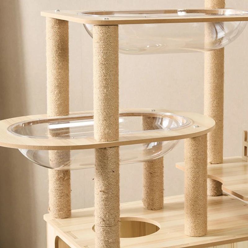 Large Cat Tree Luxury Pet Cat Tower Furniture Accessories Bed Toy Kitten Cats Trees Hammock Catnap Pets Kittens Scratcher House - imagen 5