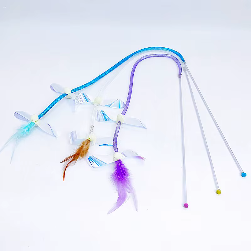 Vara de plumas con campana para gatos – Juguete interactivo - imagen 4