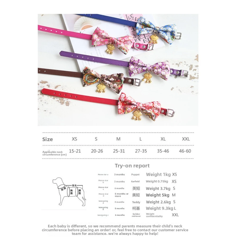 Collar ajustable para gatos y perros con lazo decorativo - imagen 5