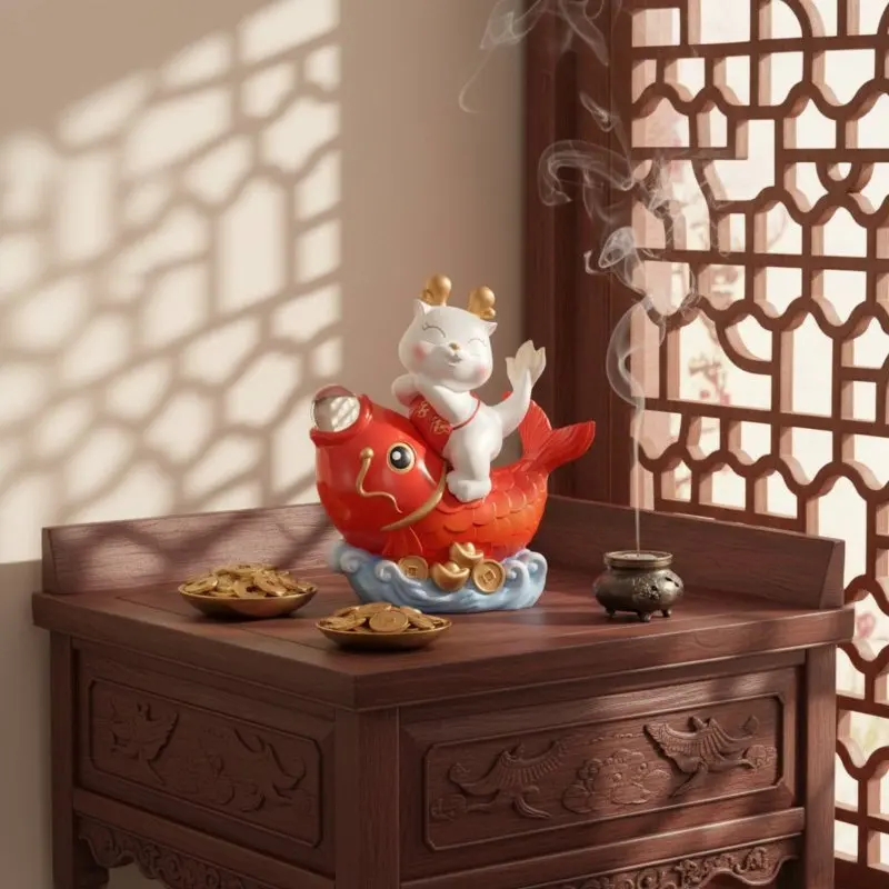 Figura koi de cristal decoración hogar para gatos y perros - imagen 5
