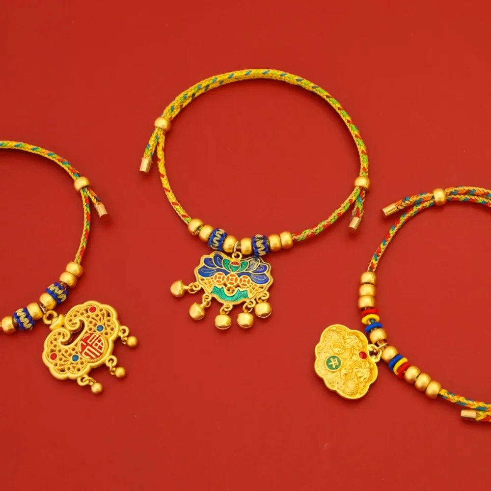 Collar trenzado dorado de cuerda para perros y gatos con cierre - imagen 3