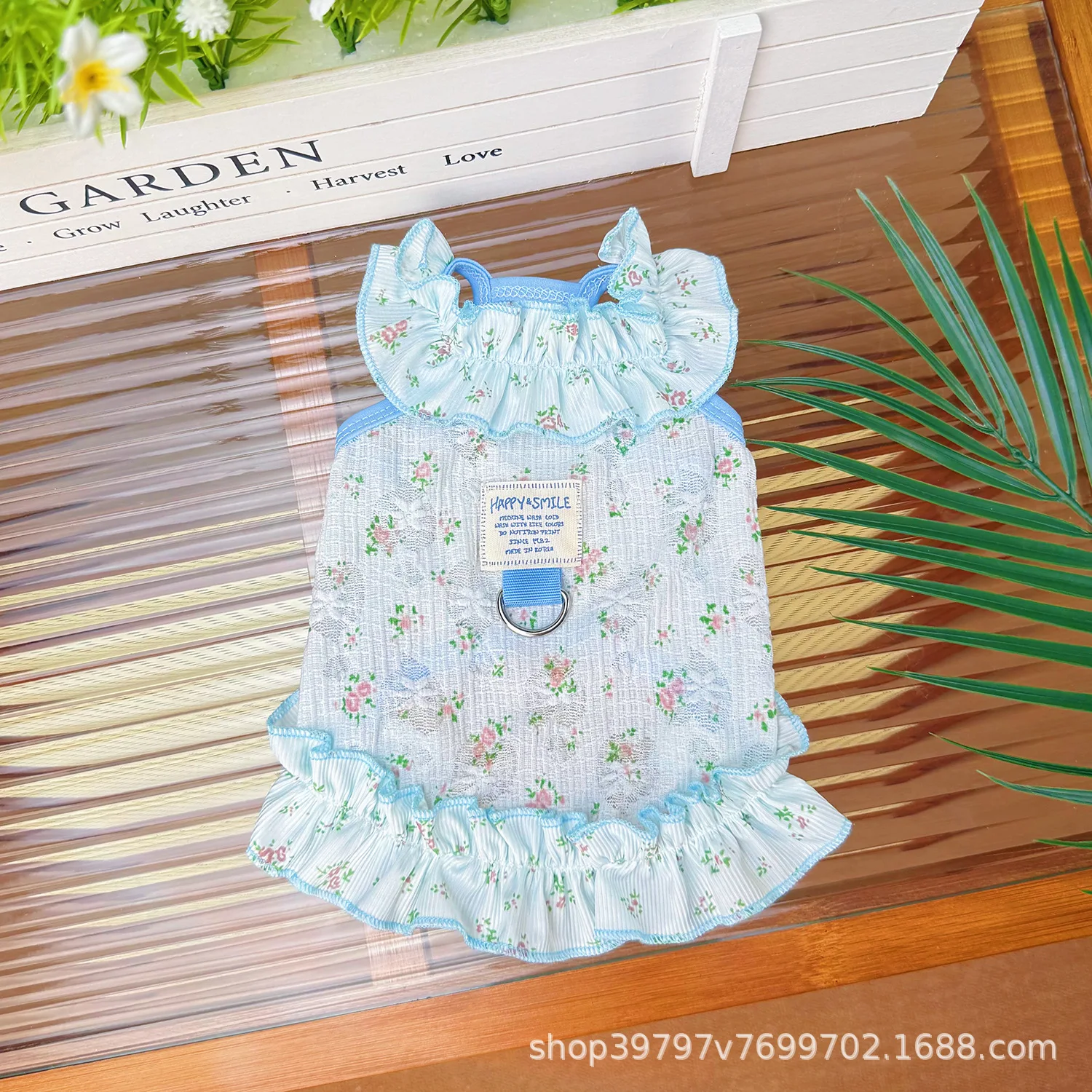 Falda con tirantes huecos finos para verano, ropa para perros y gatos, ropa para mascotas, tela fresca y refrescante transpirable, ropa de protección solar - imagen 2