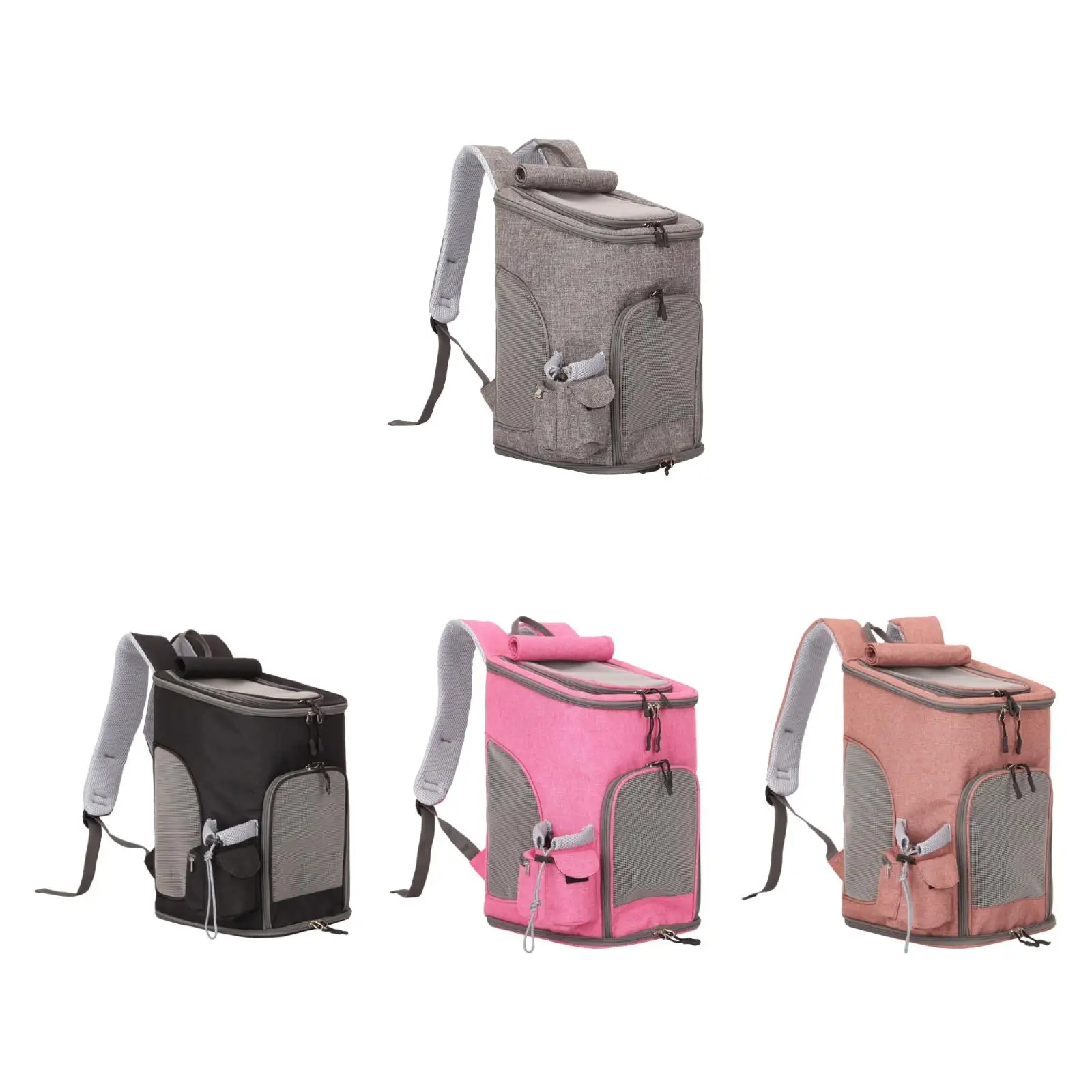 Mochila de malla para mascotas, cómoda bolsa portátil para gatos para acampar al aire libre y senderismo