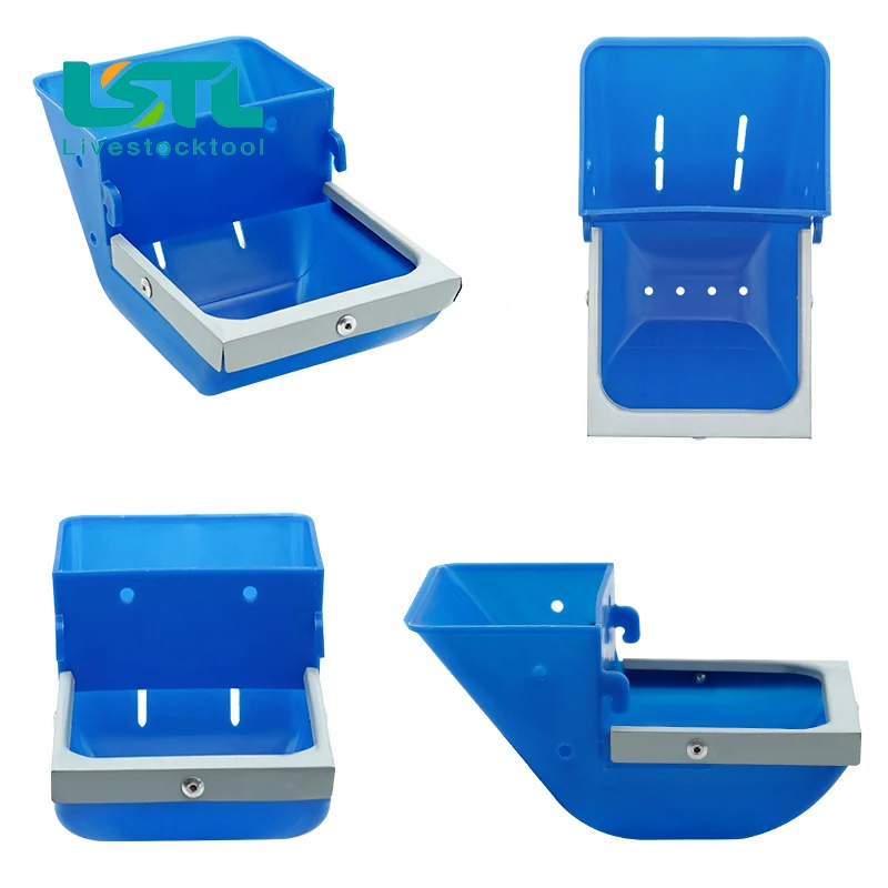 Nuevo cuenco alimentador de conejos para mascotas con fondo tamiz, caja de alimentación con borde de Metal antiarañazos para conejos, hurones, jaula de alambre, herramienta de alimentación de alimentos - imagen 2