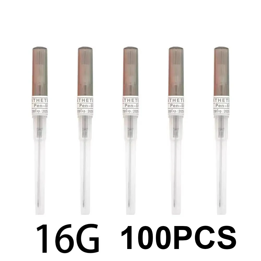 Venta al por mayor, 100 Uds., agujas para perforación de tatuaje desechables estériles, herramienta para perforación de superficie corporal de animales para uso profesional, etiquetas de instalación - imagen 5