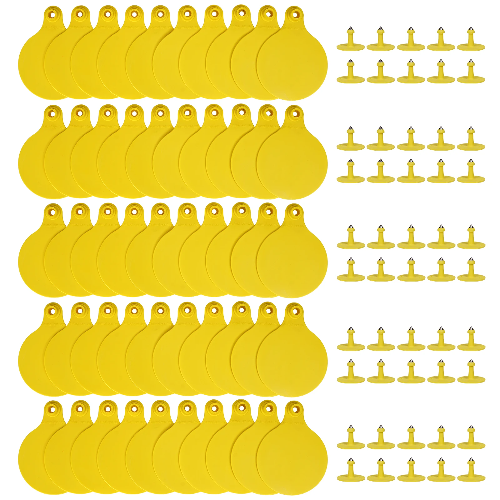 50 juegos de etiquetas para las orejas de animales de granja, etiquetas de identificación de gran tamaño para ganado, vacas, cerdos, cabras, TPU, etiquetas para las orejas de precisión sin palabra - imagen 2