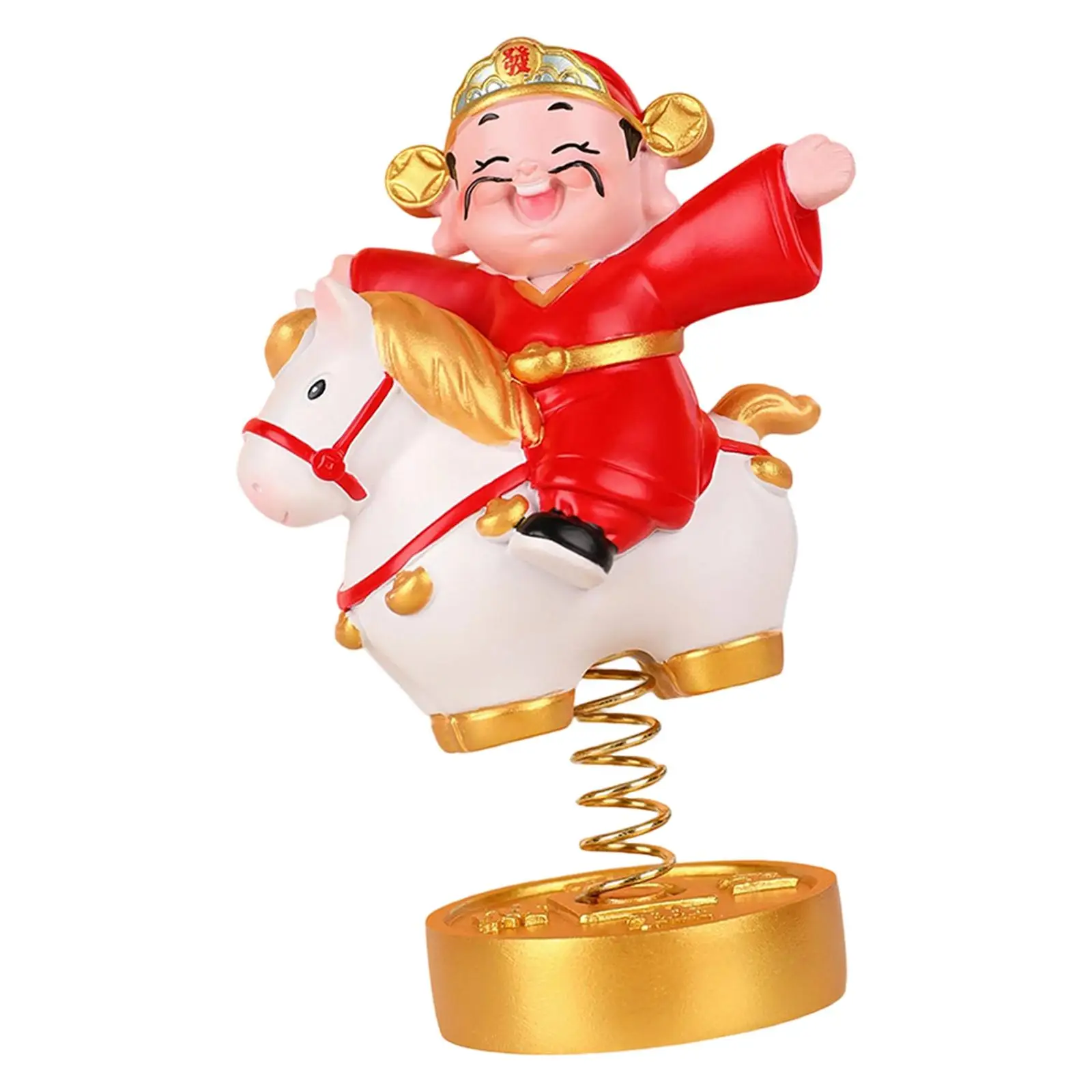 God of Wealth Statue Lunar New Year Ornament Resin Blessing Decor Compact Collectible for Chinese Spring Festival God of Wealth Statue Lunar New Year Ornament Resin Blessing Decor Compact Collectible for Chinese Spring Festival