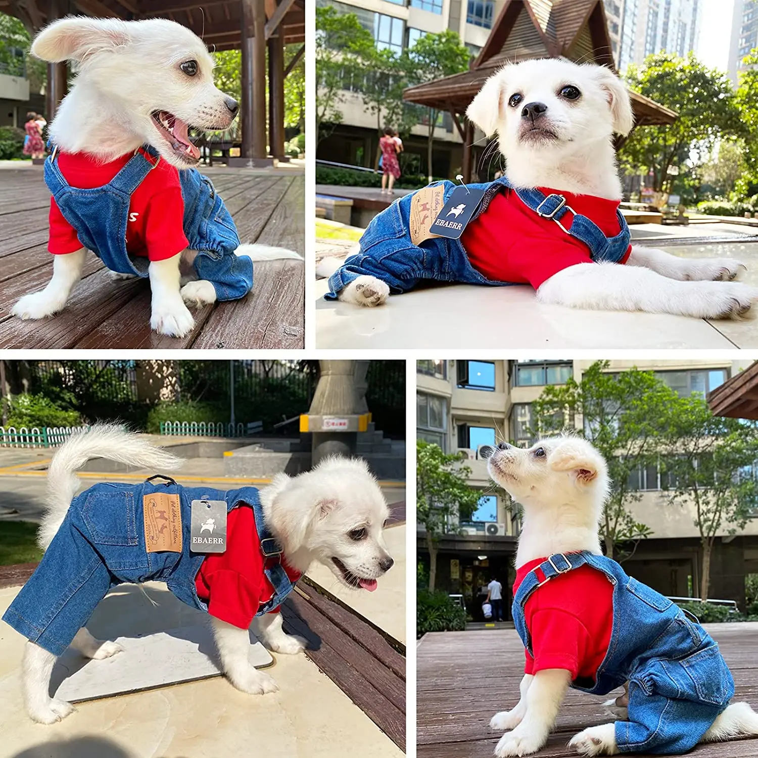 Mono vaquero para mascotas para Bulldog Francés, mono vaquero para perros pequeños y medianos, ropa de moda, primavera y verano - imagen 3