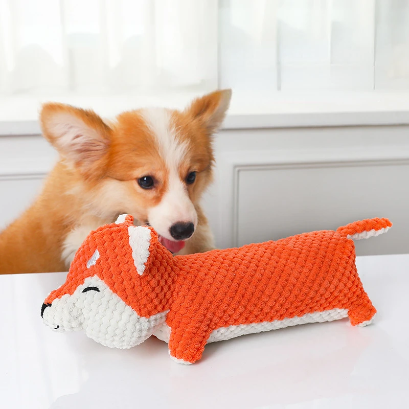 Juguetes de dibujos animados de jade para mascotas, mordedura de terciopelo y arroz, rechinar dientes, limpiar dientes y hacer sonido, suministros para mascotas - imagen 3