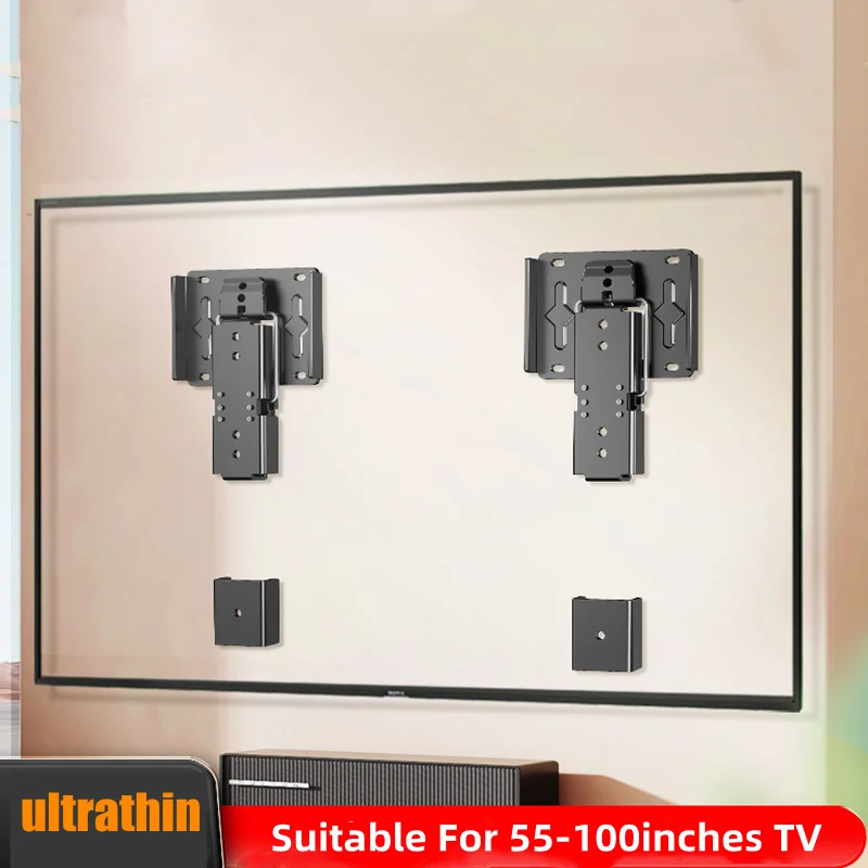 Soporte de TV de papel tapiz de arte ultrafino para TV LCD de 40-100 pulgadas soporte de montaje en pared soporte sólido de carga grande soporte de acero para montaje en TV de pared - imagen 5