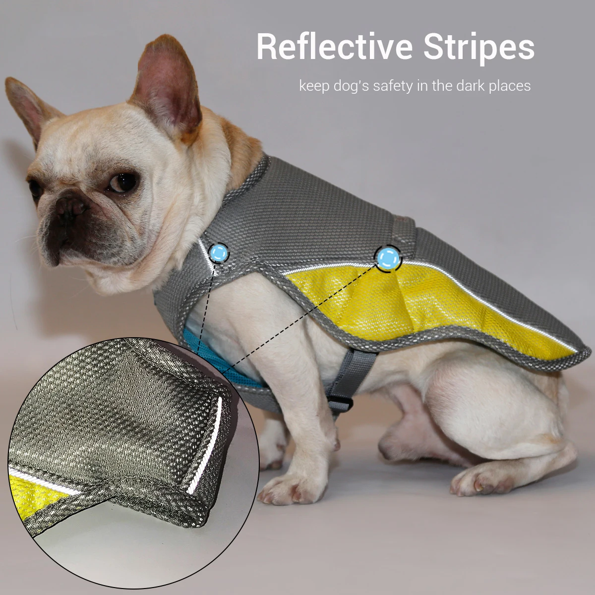 Chaleco refrescante de verano para perros, chaqueta para perros con tecnología de microfibra fría evaporativa, camisa de protección UV ajustable - imagen 5