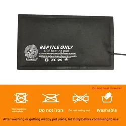 Almohadilla calefactora USB para reptiles, interruptor de sincronización de temperatura ajustable para mascotas, almohadilla calefactora de temperatura constante para palacio de mascotas
