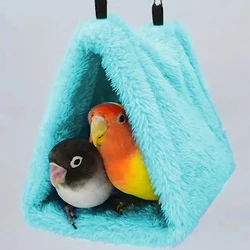 Hamaca colgante de felpa para pájaros – Cueva cálida para loros