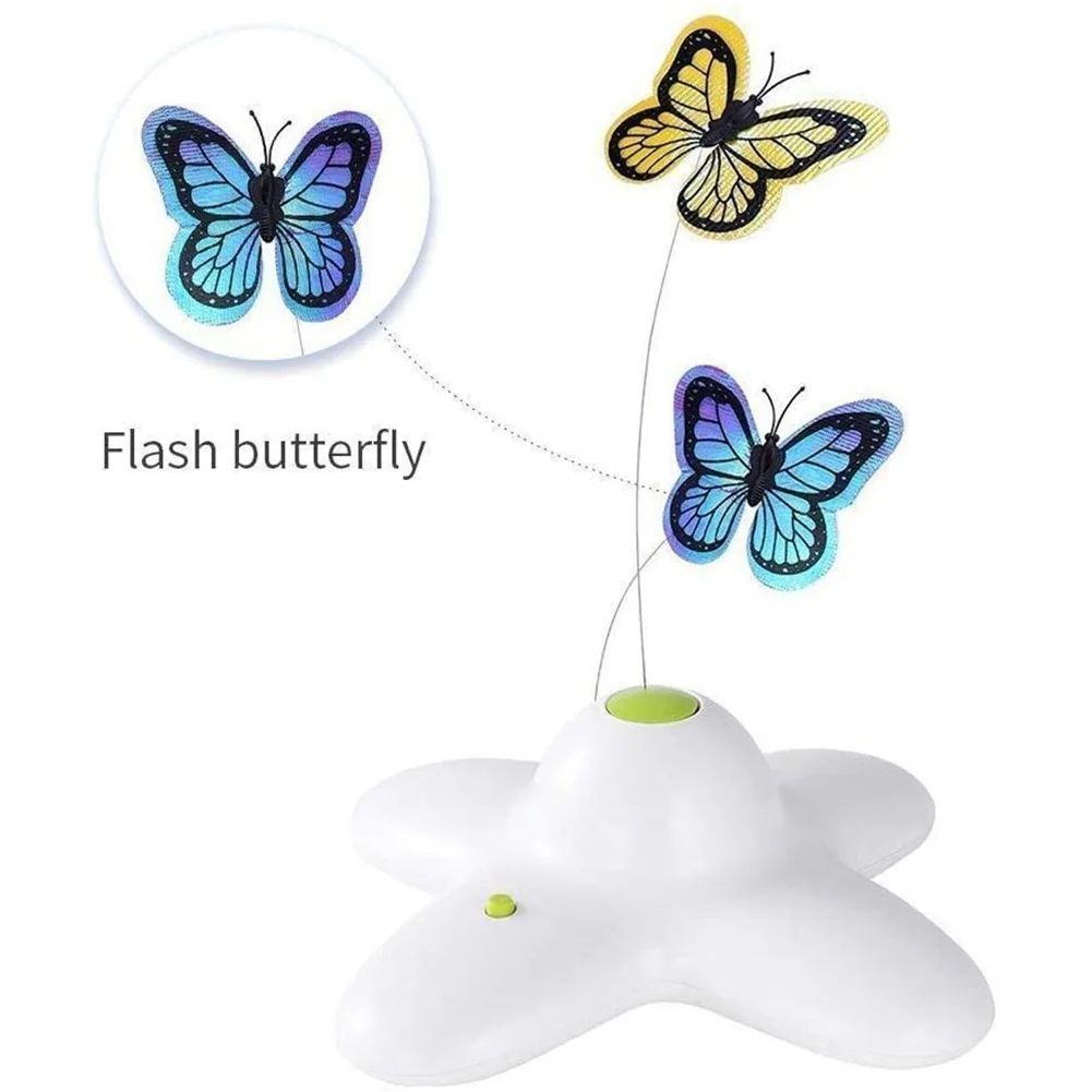 Juguete automático para gatos mariposa giratoria activado por movimiento - imagen 4