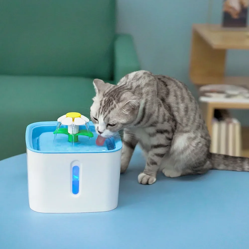Fuente de agua automática para perros y gatos, cuenco para mascotas, dispensador de agua para gatos y flores, bebida de petsafe con filtros, fuente de agua para mascotas - imagen 2