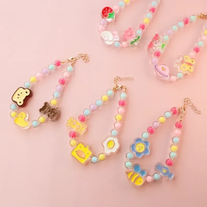 1 unidad Macron Color Collar para mascotas elasticidad ajustable Collar para perro fresa conejo oso primavera flores accesorios para cachorro gato - imagen 4