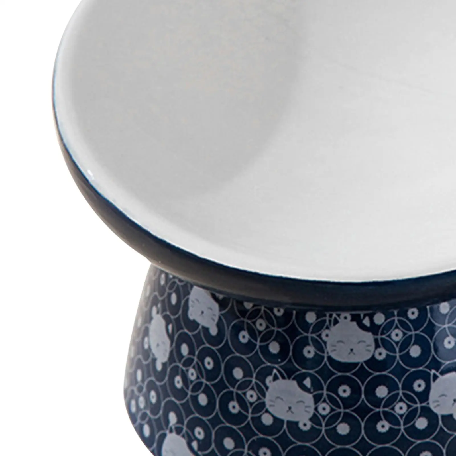 Ceramic Elevated Cat Feeder Bowl Dish Simple Cleaning Durable Cat Food and Water Ceramic Elevated Cat Feeder Bowl Dish Simple Cleaning Durable Cat Food and Water