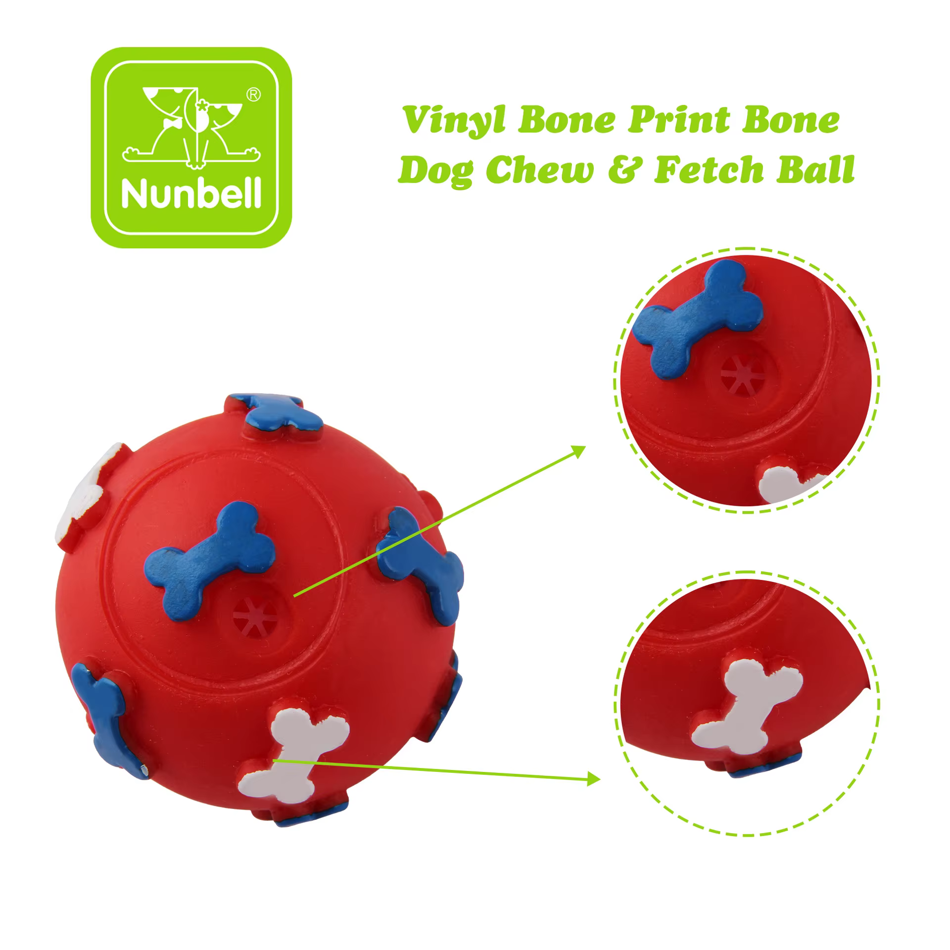 Pelota masticable para perros – Juguete dental antiaburrimiento - imagen 4