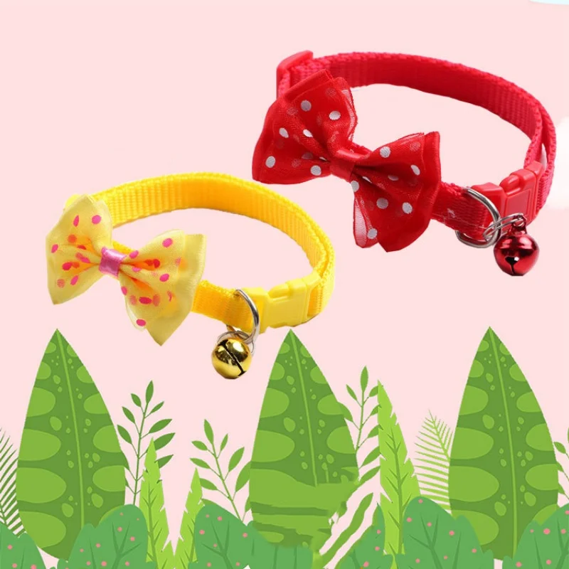 Collar ajustable para mascotas, Collar duradero con campanas y lazo para perros y gatos, suministros de decoración para mascotas para todas las estaciones - imagen 4
