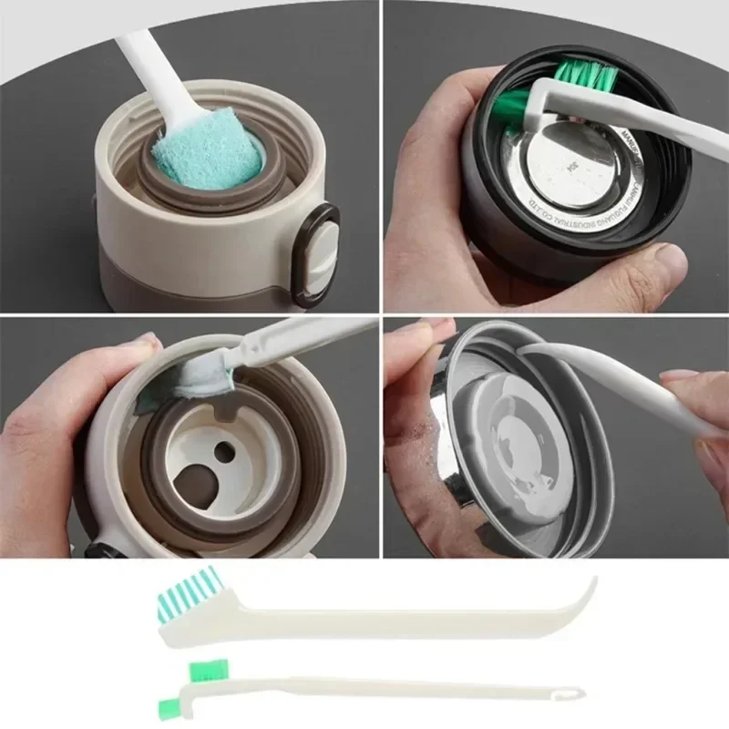 5/8 piezas portátil espacio limpio cepillo pequeño estrecho taza de lavado de cocina botella de leche para bebé cepillo para pezones juegos de herramientas de limpieza del hogar - imagen 4