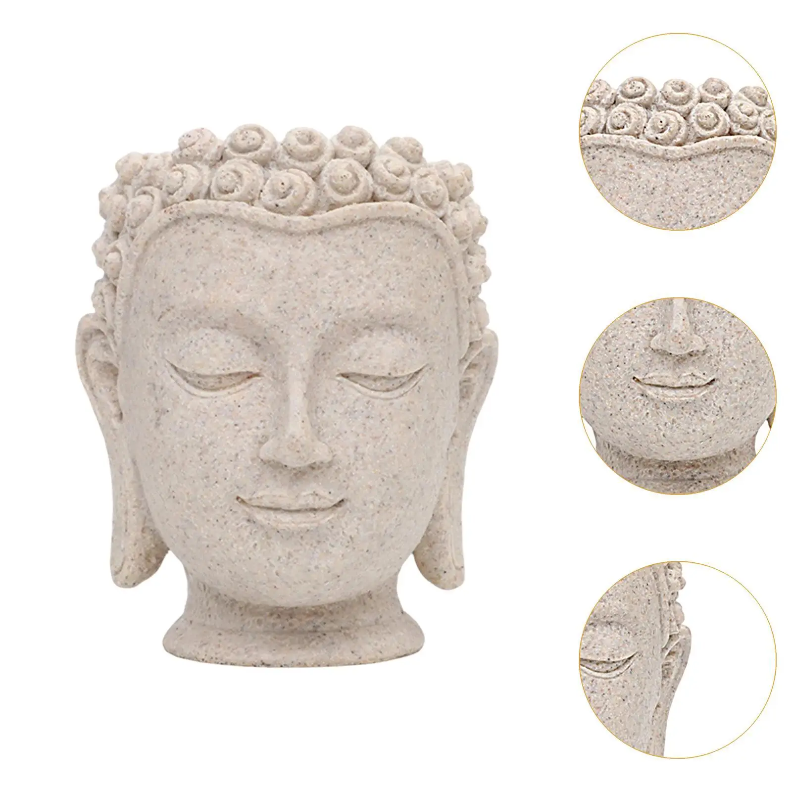 Maceta con cabeza de Buda, florero, organizador, decoración, contenedores de plantas para mesa, centro de mesa, oficina, jardín, escritorio, cocina - imagen 5