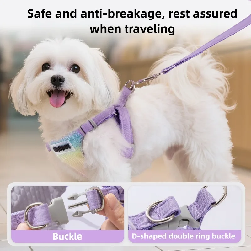 Conjunto de arnés de chaleco para perro, correa para el pecho a prueba de Escape para cachorros, arnés para perros de raza pequeña, suministros para caminar al aire libre - imagen 4