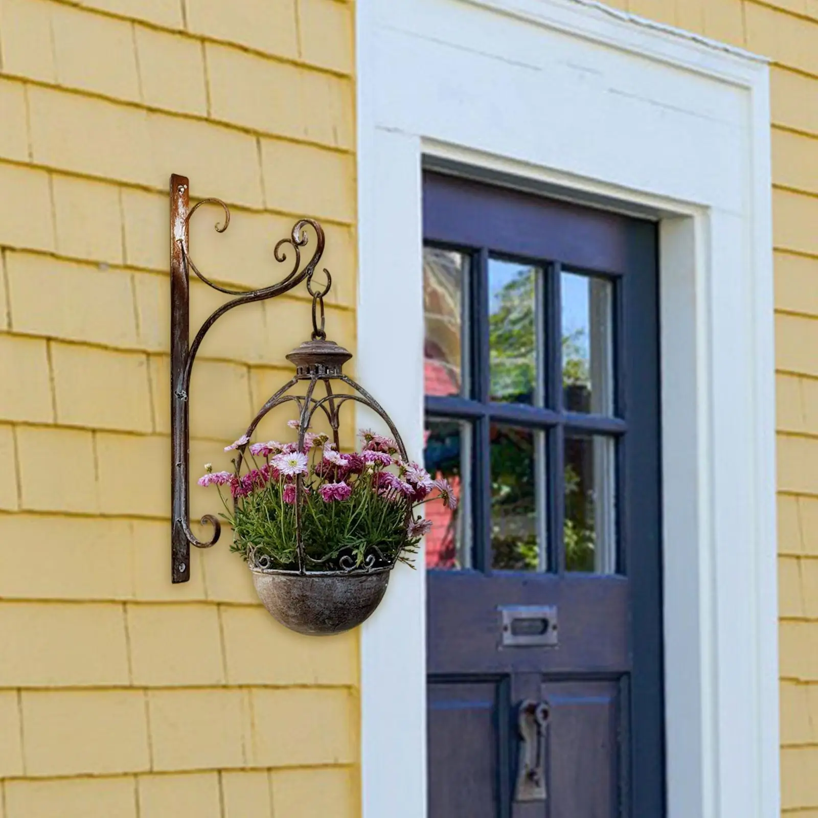 Macetero de pared, estilo vintage, maceta colgante clásica para valla,