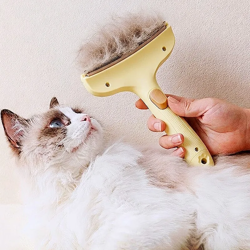 Cepillo automático con botón para perros y gatos - imagen 3