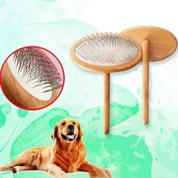 Cepillo de madera massage para perros y gatos – Elimina pelos y nudos