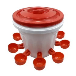 Bebedero automático para aves de corral – Vaso colgante anti-derrame