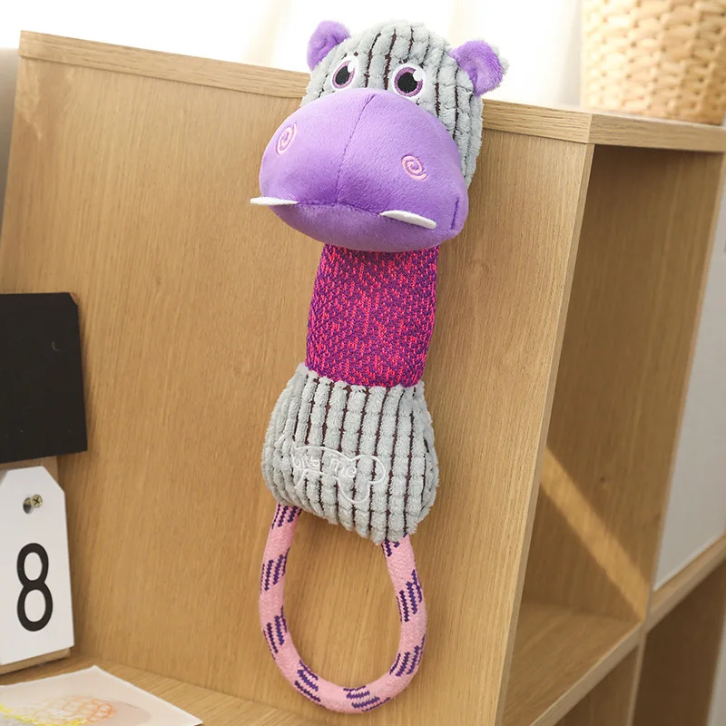 Juguete de peluche para mascotas, juguete para masticar, limpieza de dientes, juguete interactivo chirriante para perros, juguete de dibujos animados de piña, elefante, mono, producto de entrenamiento para perros - imagen 3