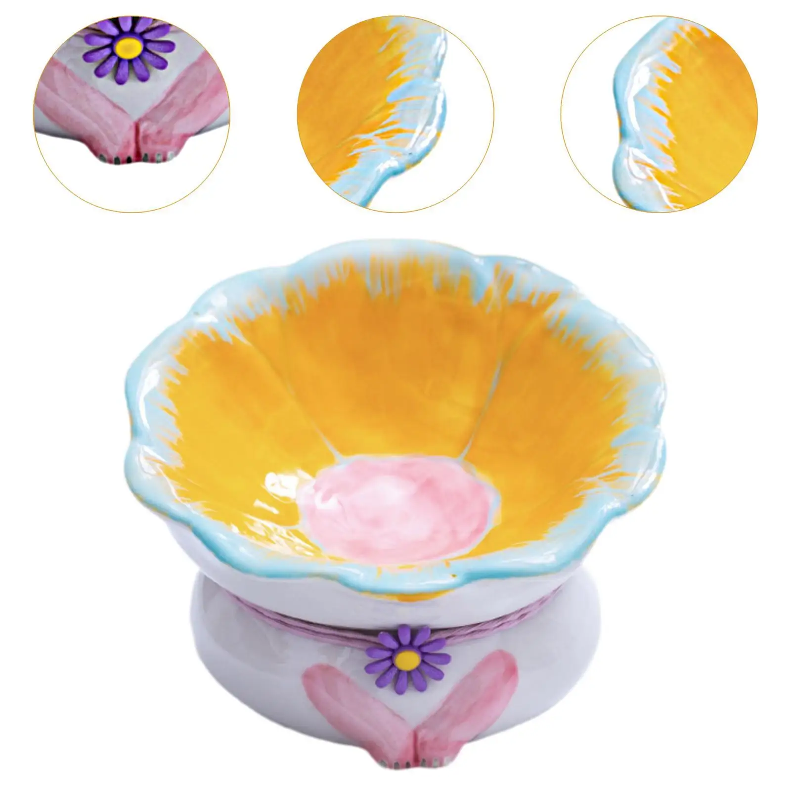 Cuenco de comida para gatos, cuenco de comida y agua para gatos, protección para el cuello, cuenco de alimentación elevado para mascotas, para cachorros, gatitos, gatos de interior - imagen 5