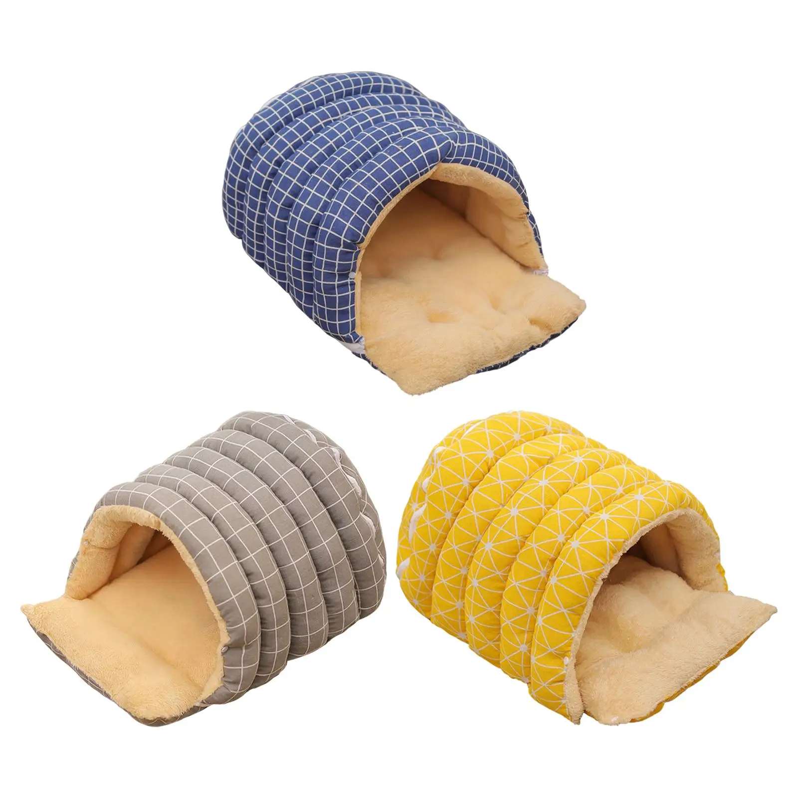 Refugio para gatos semicerrado 21,6 × 15,7 × 11,8 pulgadas Cama para cachorros liviana y cálida - imagen 2