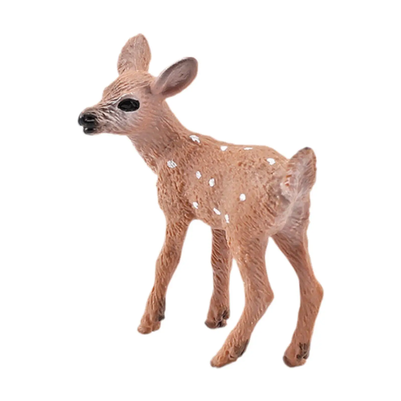 Deer Figurine Souvenir Collection Decorative Ornament Cute Sculpture Small Animal Statue for Indoor Office Desktop Bedroom Decor