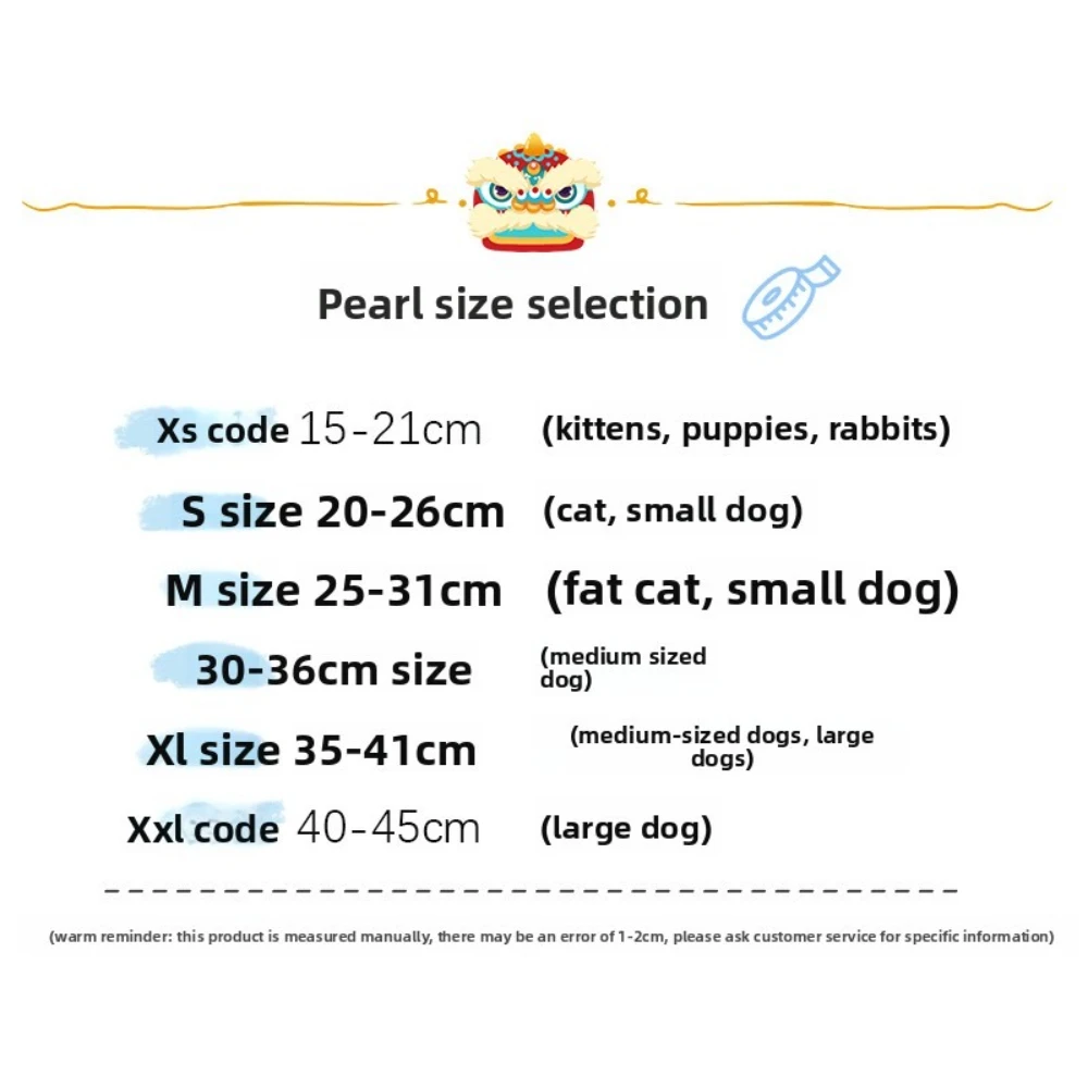 Collar de perlas chino para gatos y perros – Amuleto suerte Año Nuevo - imagen 5