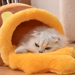 Cama cueva para gatito suave y cálida