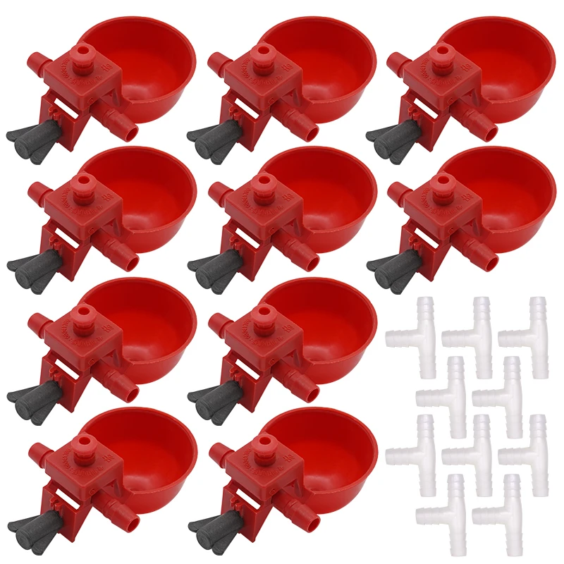 Tazas para beber agua para pollos, 20 piezas, para aves de corral, gallinero, codorniz, bebedero para pollos, tazón, alimentador automático para pollos, vasos para beber agua - imagen 2