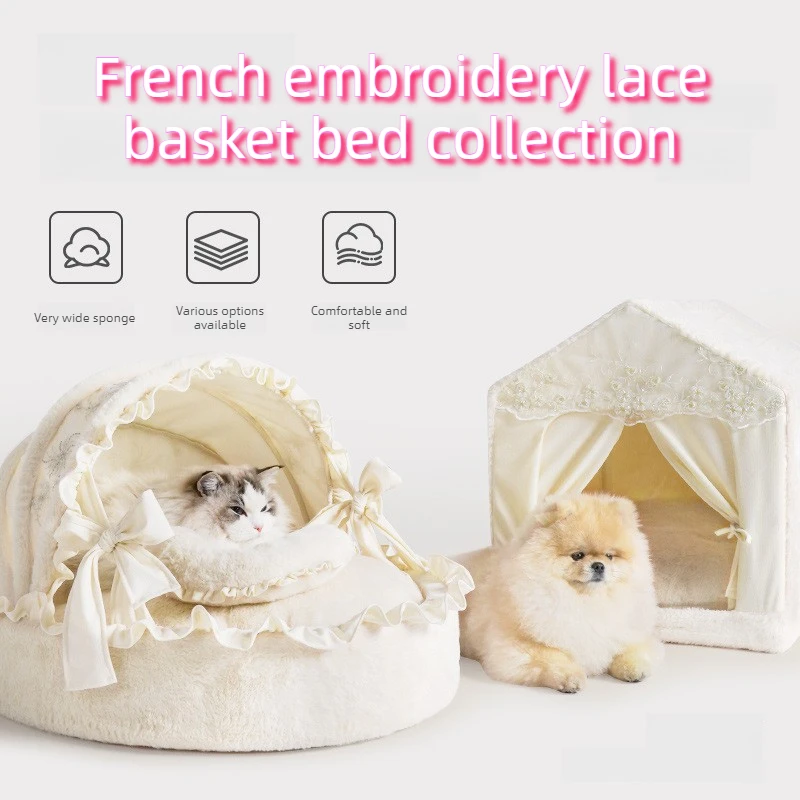 Cama tipo tienda cálida y transpirable para gatos y perros - imagen 3