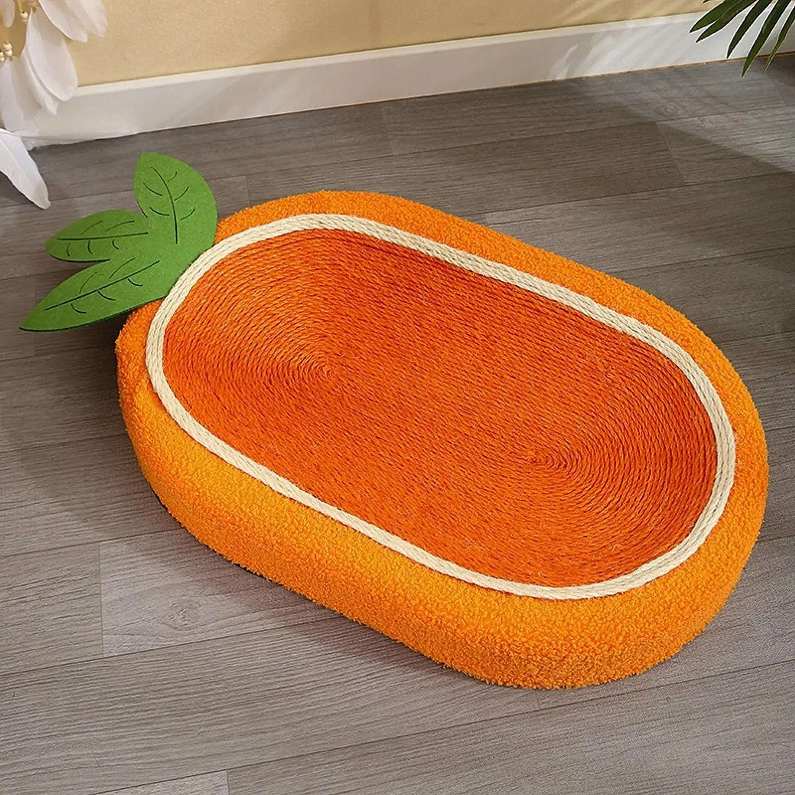 Cat Scratching Board Kitten Bed Cute Furniture Protector Oval Cats Scratch Pad Scratcher for Grinding Claws Rest Play Hunting