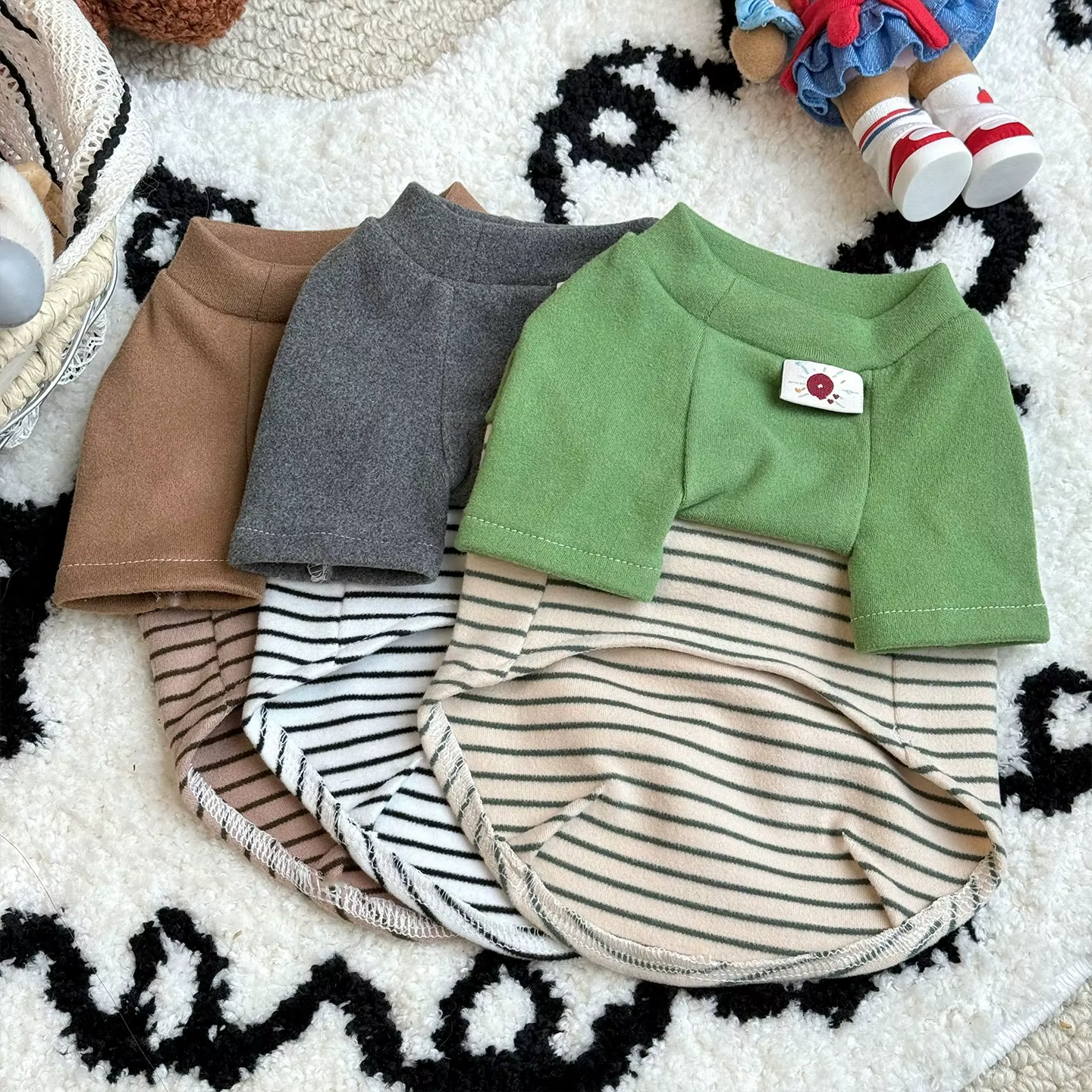 Mono interior suave a rayas para Teckel mini – Primavera y otoño - imagen 3