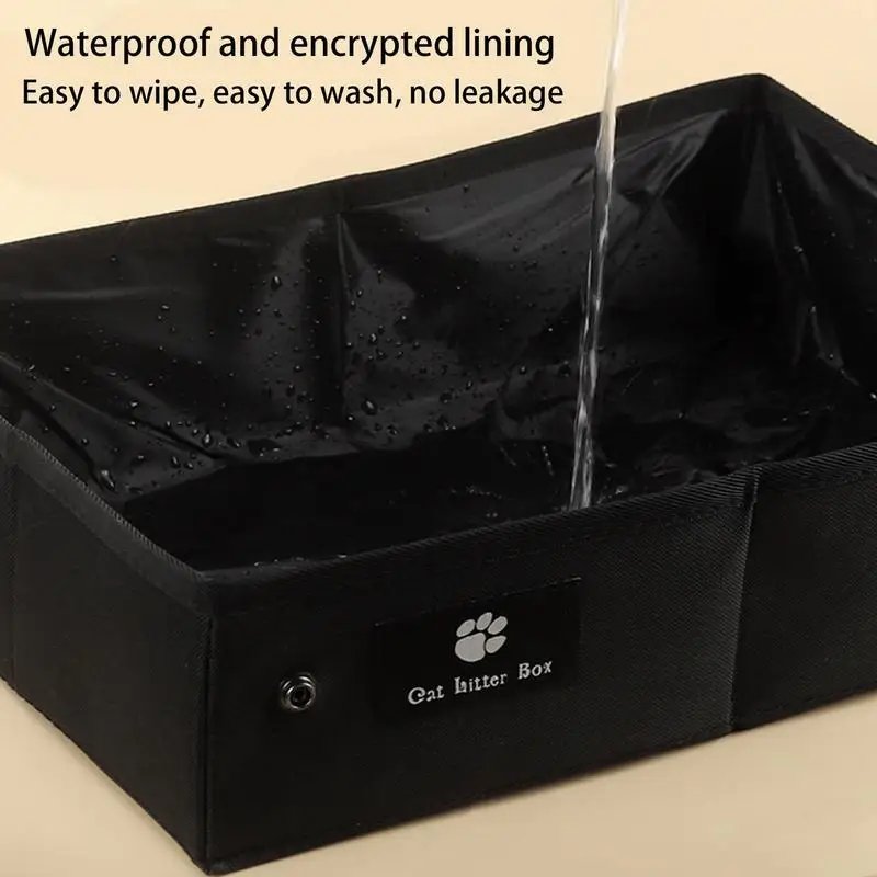 Caja de arena plegable portátil para mascotas, inodoro para perros, orinal para gatos, impermeable, para exteriores - imagen 2