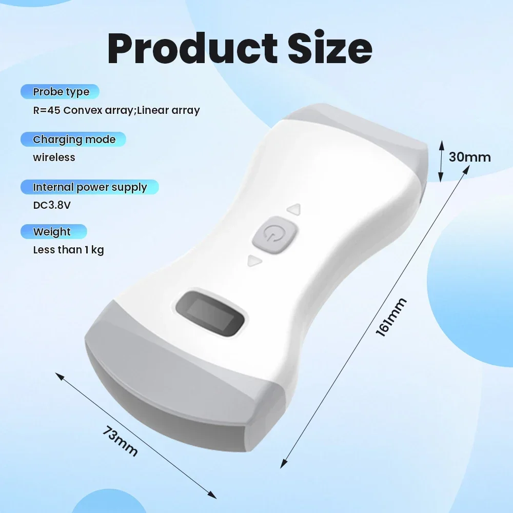 Ultrasonido inalámbrico veterinario, sonda 3 en 1, sistema de diagnóstico de escáner de ultrasonido Doppler Color para mascotas y animales - imagen 5
