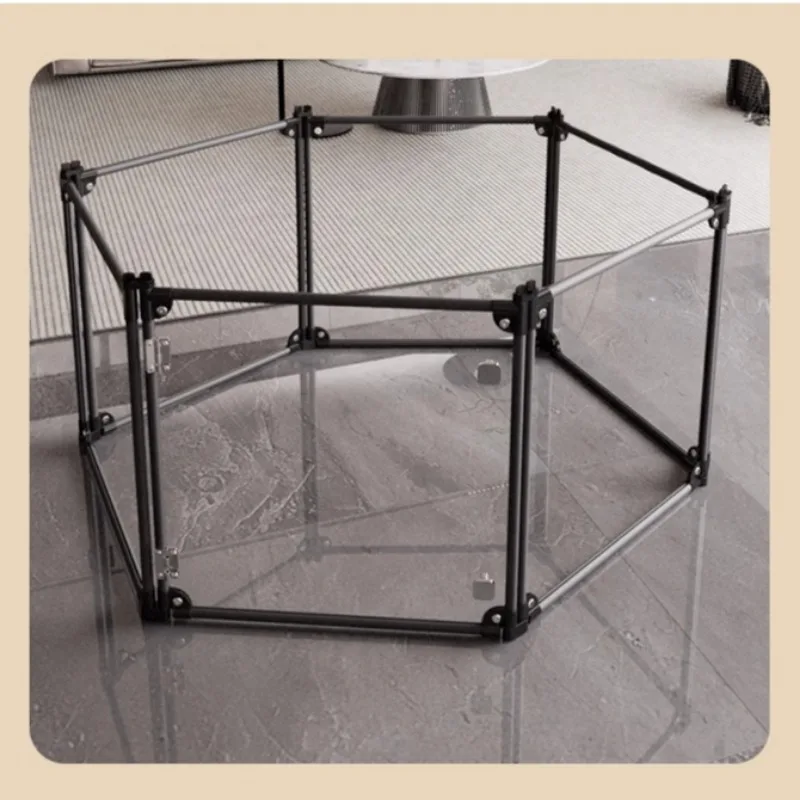 Caja panorámica transparente para perros, caja interior para perros, valla de Villa de lujo para evitar la Escape, productos para mascotas, accesorios para vallas - imagen 5