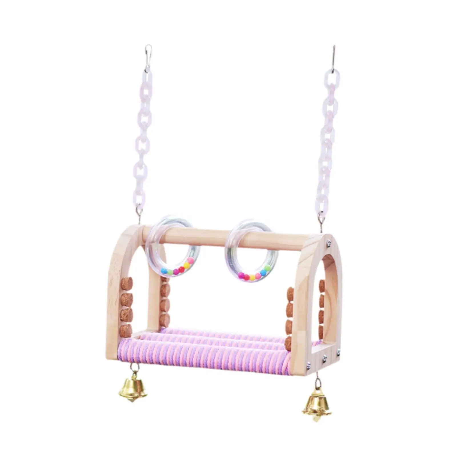 Bird Parrot Swing Toys Standing Chewing Toy for Parrots Lovebirds Budgerigar