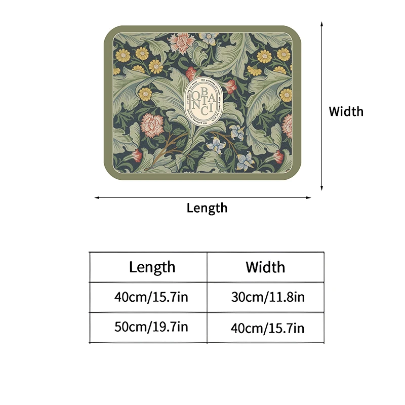 Estera de secado de platos impresa, almohadilla de drenaje de café súper absorbente, vajilla, almohadilla de drenaje, alfombra de secado rápido, mantel individual para vajilla de cocina - imagen 3