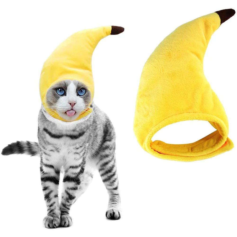Gorros para perros, fruta creativa, divertido sombrero para mascotas, decoración de transformación, Halloween, gato, perro, plátano, productos para mascotas y gatos - imagen 2