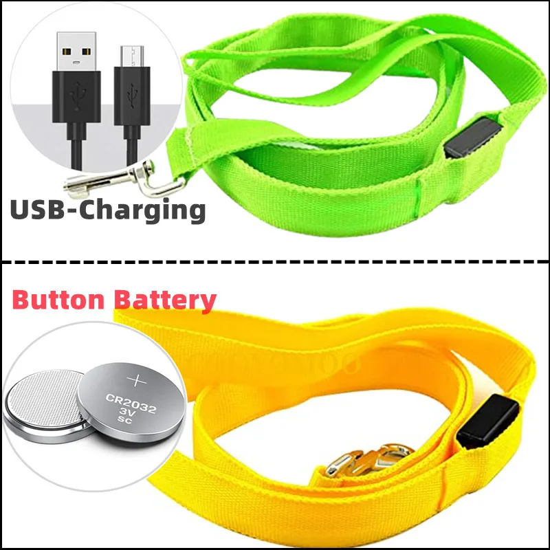 Correa Led brillante para perros, correas de nailon intermitentes recargables por Usb para perros, 3 modos de iluminación, mantiene tus mascotas seguras en la oscuridad - imagen 5