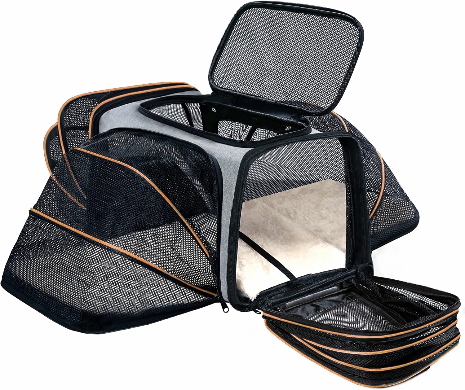 Bolsa viaje expandible para gatos y perros – Forro felpa lavable - imagen 5