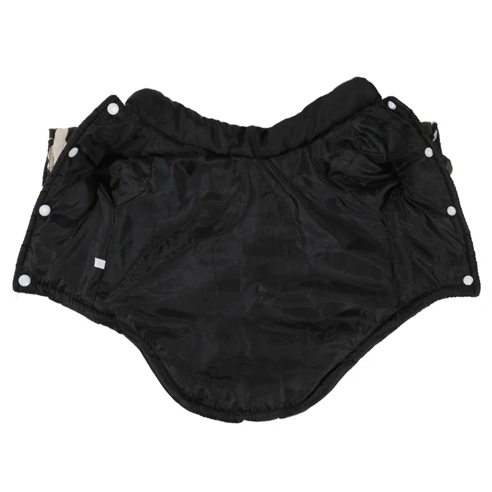 Ropa impermeable para perros, chaqueta cálida a prueba de viento para mascotas con anillo en D, estampado de camuflaje, trajes para mascotas para perros pequeños y medianos, Pug